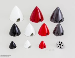Alu-Kunststoff Spinner 75mm Rot für Starrluftschrauben - Bild 1 von 1