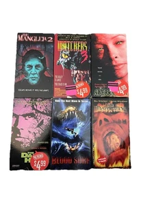 vintage horror vhs lot 6 Tapes No Mold - Imagen 1 de 10