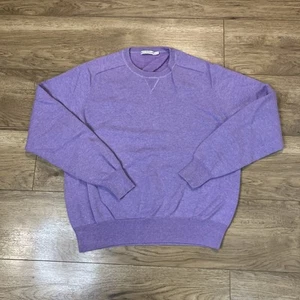 Suéter Para Hombre XL Peter Millar Púrpura Cuello Redondo Lana Merino Algodón Pullover Usado en Excelente Condición - Imagen 1 de 6