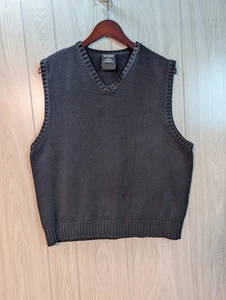 MEN'S POLO JEANS CO. RALPH LAUREN SWEATER VEST-SIZE Large Black Flaw - Picture 1 of 6