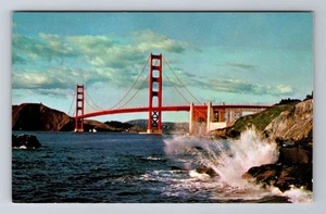 San Francisco CA-California, Golden Gate Bridge, antike Vintage Postkarte - Bild 1 von 2