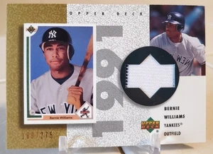 2002 Upper Deck BERNIE WILLIAMS #/275 Game-Worn Jersey RELIC Card YANKEES HOF SP - Picture 1 of 2