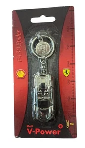 New Rare Ferrari F430 Spider 2005 keychain Chrome Shell V-Power Advertising - Picture 1 of 3