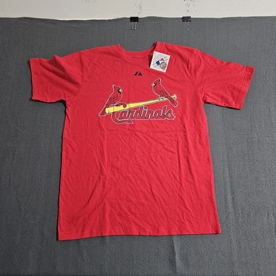 Camiseta roja manga corta Majestic Youth 14/16 MLB St. Louis Cardinals Pujols Foto 1 de 4