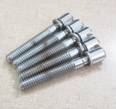 5 Vintage SONOR SLOTTED TENSION RODS, 1/4 x 45mm (2-3/16", 55mm Total Length) - Image 1 of 3