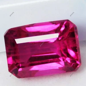 Zaffiro naturale Sri Lanka 9 carati rosa pietra preziosa sfusa CERTIFICATO taglio smeraldo - Foto 1 di 12