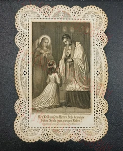 Antiker Santino mit Spitze - Deutscher 237 Verlag Von Serz - Bild 1 von 2