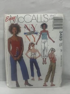 McCall's NY Junior pattern 3493 Junior's Tops & Cropped Pants sz 3/4-9/10 uncut - Picture 1 of 7