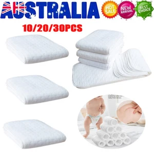 10/20/30PCS/set Diaper Reusable Baby Cloth Infant Absorbent Cotton Pad Washable - Picture 1 of 10