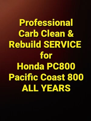 Carburador profesional Honda PC800 89-98 servicio de limpieza y reconstrucción Pacific Coast 800 Foto 1 de 4