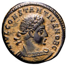 Constantine II, as Caesar, 316-337. Follis Gloria Soldiers SMANH Roman Coin wCOA
