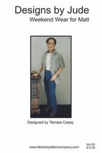 Doll Clothes Sewing Pattern for 17" Matt O'Neill, Weekend Wear Pattern - Picture 1 of 1