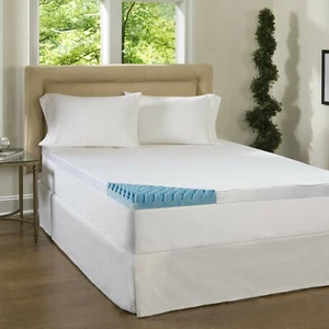 NEW! ~ USA MADE COOL 4" ULTIMATE MEMORY FOAM GEL BED MATTRESS PAD TOPPER - Picture 1 of 3