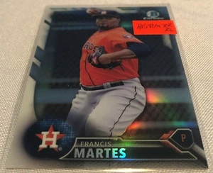 2016 Bowman Chrome Draft Baseball Francis Martes Houston Astros Refractor #145 - Picture 1 of 3