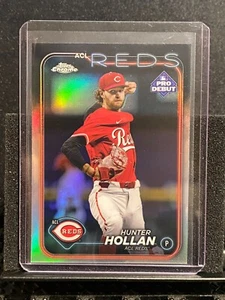 Hunter Hollan 2024 Topps Pro debut refractor cromado - rojos - Imagen 1 de 2