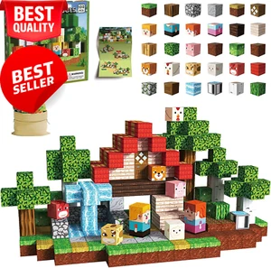 Magnetic Blocks 100 PCS Build Mine Forest Farm Set, Magnetic Tiles Building Bloc - Picture 1 of 12