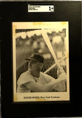 SGC 1 - 1958-62 Jay Publishing ROGER MARIS Batting YANKEES VERY RARE! POP 2!! - Image 1 of 3