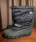 Sorel Mens Waterproof Snowmobile Boots Winter Black 7 M Uk 6.5 40 Liners