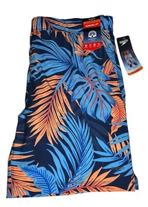 Speedo Men's Tech Volley Swim Trunks Comfort Liner UPF 50+ Tropical ~ XX-Lg - Picture 1 of 8
