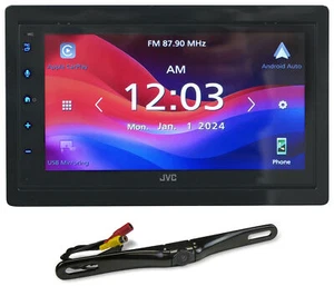 JVC KW-M595BT 6.8" Car Monitor Android/Carplay Bluetooth Receiver+Backup Cam - Picture 1 of 12