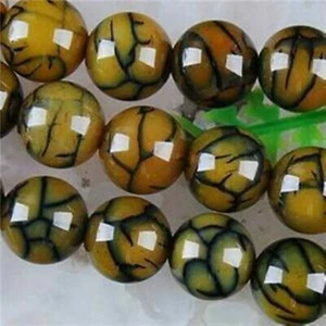 6/8/10mm Green Dragon Veins Agate Round Loose Beads 15inch - Picture 1 of 3