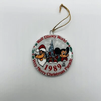 Walt Disney World Mickey Goofy 1989 Very Merry Christmas Parade Ornament KODAK - Image 1 of 2