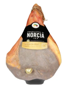Prosciutto crudo di Norcia Umbria IGP con osso stagionato nostrano norcineria - Imagen 1 de 1