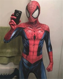 New Ultimate Spiderman Costume Spider-man Jumpsuit Party Cosplay Halloween Adult - Picture 1 of 9