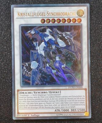 Yugioh KRISTALLFLÜGEL-SYNCHRODRACHE , dupo-de068 Ultra Rare deutsch NM 1st - Bild 1 von 2
