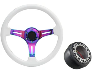 Volante blanco neocromado TS + kit Boss para LEXUS 034 - Imagen 1 de 4