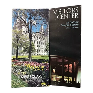 2 Vintage Temple Square Salt Lake City Utah Brochure/Pamphlet Mormon Church - Imagen 1 de 9