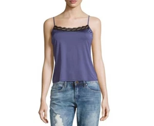 Hanro of Switzerland Infinity Satin Blue Camisole Top Women's XS NWT $90 - Picture 1 of 4