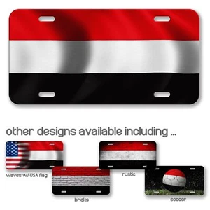 High Grade Aluminum License Plate - Flag of Yemen (Yemeni) - Many Options - Picture 1 of 10