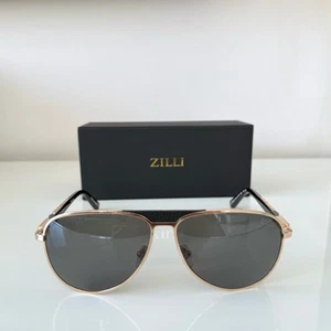 NEW!!! Zilli aviator men  sunglasses Z65021 C01 Authentic Retail 890$ - Picture 1 of 9