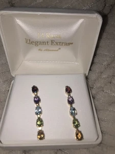 14k Multi Edelstein Ohrhänger  - Bild 1 von 5