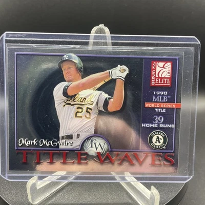 MARK McGWIRE - 2001 Donruss Elite - Title Waves #d /1990 - Oakland A’s #TW-29 - Image 1 of 2