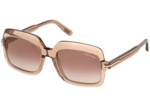 NEW TOM FORD FT0688 45G SHINY LIGHT BROWN/BROWN GRADIENT AUTHENTIC SUNGLASSES - Picture 1 of 3