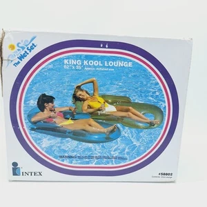 VTG  1994 Intex King Kool Lounge Pool Gold Raft Float  Wet Set 62"×35" # 58802 - Picture 1 of 5