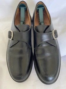 Allen Edmonds halstierte schwarze elegante Mönchsriemenschuhe Größe 11 D Schnalle Leder - Bild 1 von 9