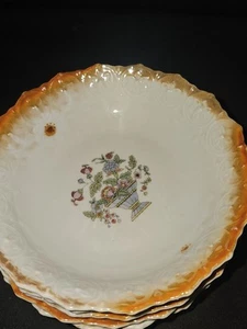 Antike Germany Floral Butter Pat Schalen - Bild 1 von 5