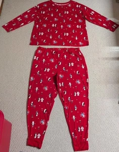 Joyspun Women XLarge Multicolor Penguin Polyester Blend Pajama Shirt&Pants Set24 - Picture 1 of 14