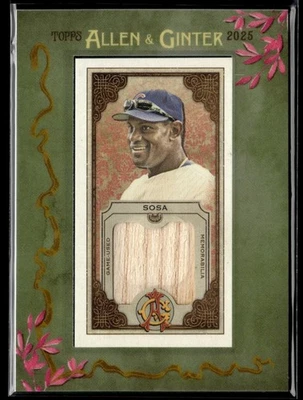 2025 Topps Allen Ginter SAMMY SOSA Mini Juego Enmarcado Usado Murciélago Reliquia CUBS  Foto 1 de 3