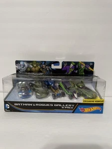 Mattel Hot Wheels Batman & Rogues Joker Riddler Gallery exclusivo paquete de 5 vehículos - Imagen 1 de 6