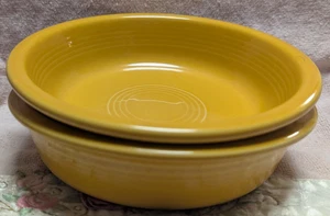 2-Vintage Fiestaware Fruit Small Bowl Fiesta Original 6 inch - Mustard Yellow - Picture 1 of 7