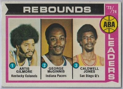 1973-1974 Topps #211 Artis Gilmore George McGinnis Caldwell Jones vintage ABA - Image 1 of 2
