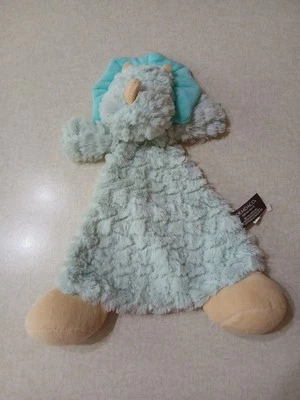 Demdaco Bebé Peluche Lovey Azul Triceratops Dinosaurio 10" Sonajero Acogedor Foto 1 de 3