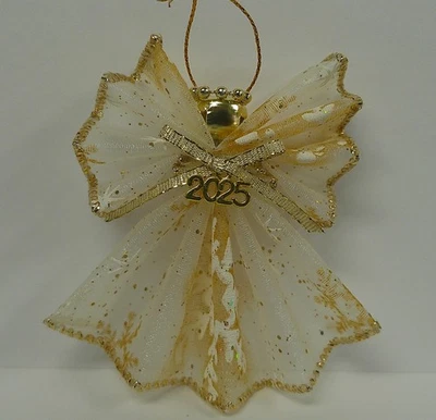 Adorno de ángel rojo y dorado 2025 nuevo hecho a mano Foto 1 de 2