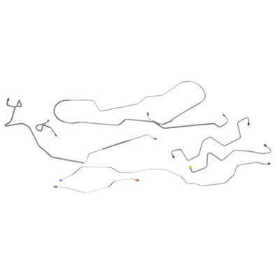 Ford Bronco 1990-92 tamaño completo 4x4 kit de línea de freno de disco eléctrico 7 piezas, acero inoxidable Foto 1 de 4