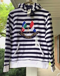  NWT Polo Ralph Lauren Cross Flags Hoodie Hoody Sweatshirt  - Picture 1 of 2