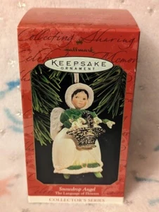 Hallmark Keepsake Ornament 1997 Snowdrop Angel Language of Flowers #2 Series - Picture 1 of 1